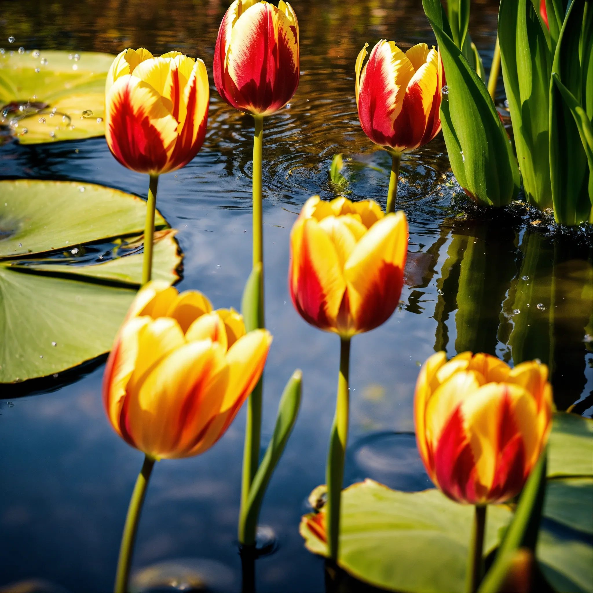 Bright arrangement of colorful flowers